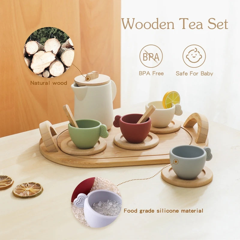 Wooden Simulation Play House Afternoon Tea Toy - JUCE