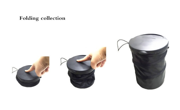 Car Trash Bin Cans Folding Garbage Dust - JUCE