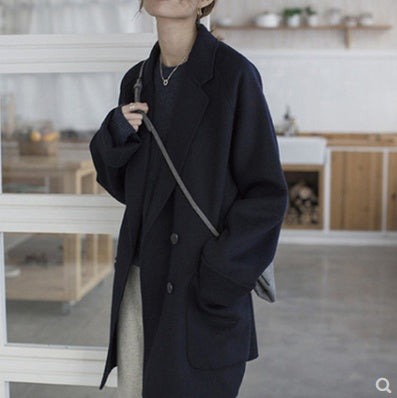 Loose-fit reversible cashmere coat - JUCE