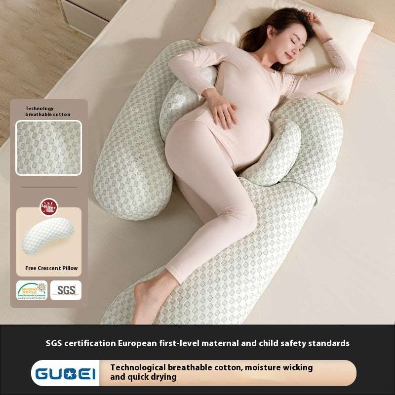 Pregnant Women's Pillow Waist Support Side Sleeping Belly Support U-shaped Pillow - JUCE