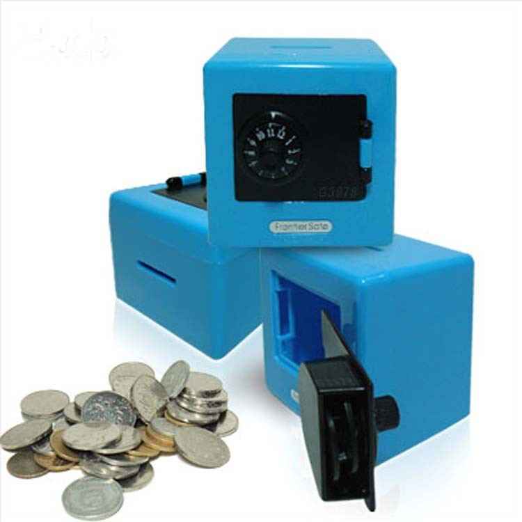 Plastic Piggy Bank Safe Box Shape Safe Coin Piggy Bank - JUCE