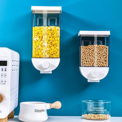 Kitchen Food Storage Easy Press Container Cereal Dispenser Wall Mounted Food Storage Box - JUCE