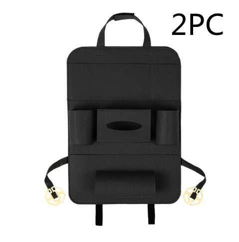 Auto Car Backseat Organizer Car-Styling Holder Multi-Pocket Seat Wool Felt Storage Multifunction Vehicle Accessories Bag - JUCE