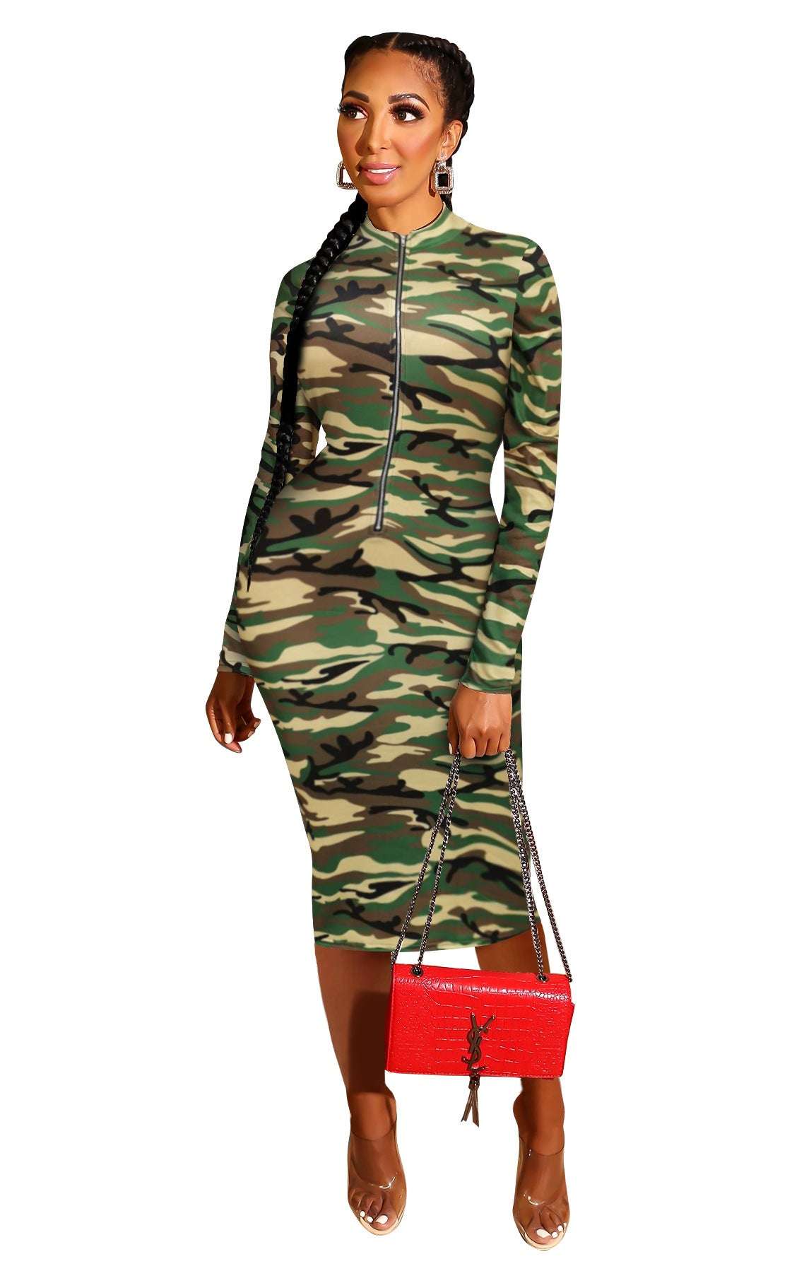 Printed zipper reversible dress - JUCE