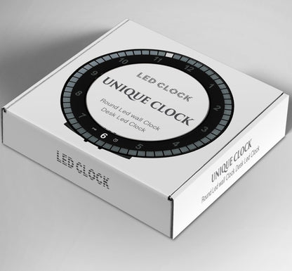 LED Digital Wall Clock Dual-Use Dimming Digital Circular Photoreceptive Clocks - JUCE