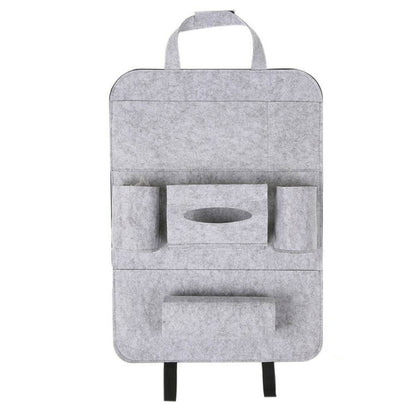 Auto Car Backseat Organizer Car-Styling Holder Multi-Pocket Seat Wool Felt Storage Multifunction Vehicle Accessories Bag - JUCE