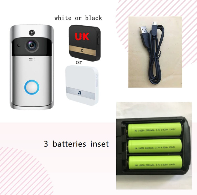 Smart Doorbell Smart Wireless WiFi Security Door Bell|Battery Video Doorbell | DIY Wireless Video Doorbell Camera I Head-To-Toe View, High Resolution Video | Easy to install (5 min) |
