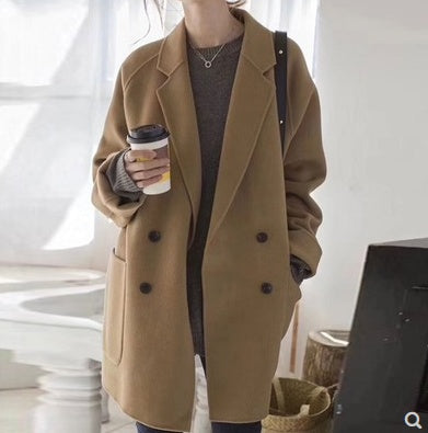 Loose-fit reversible cashmere coat - JUCE