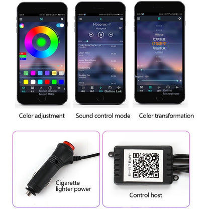 Car Fiber Optic Ambient Light Modified Car Interior Cool Light APP Rhythm Light - JUCE