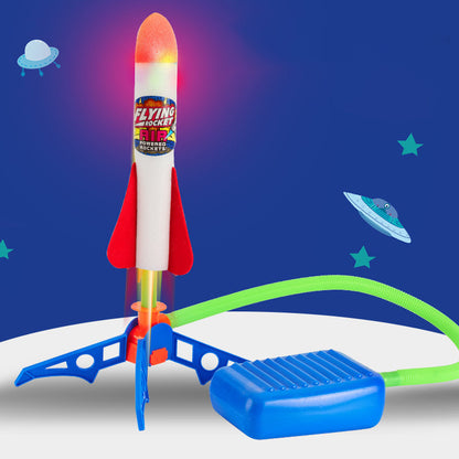 Street Stall Hot Product Outdoor EVA Foam Cotton Foot Rocket Launcher Toy Child Interaction Safety Sports Toys - JUCE