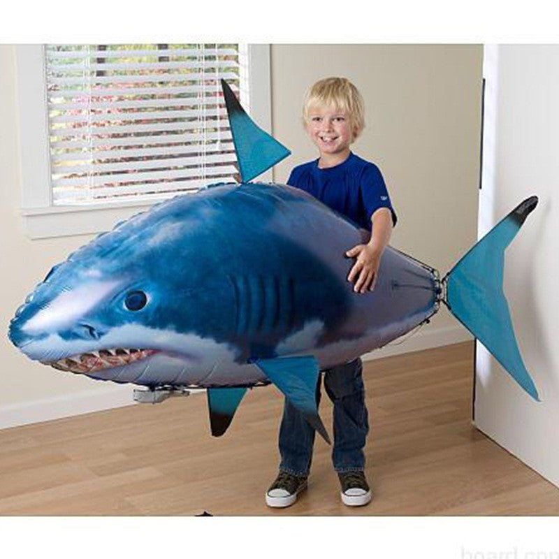 Remote Control Shark Toy Air Swimming Fish Infrared Flying RC Airplanes Balloons - JUCE
