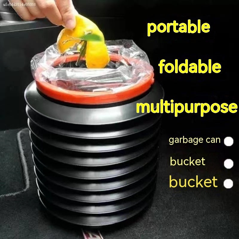 Car Trash Can Multifunctional Car Collapsible Bucket - JUCE