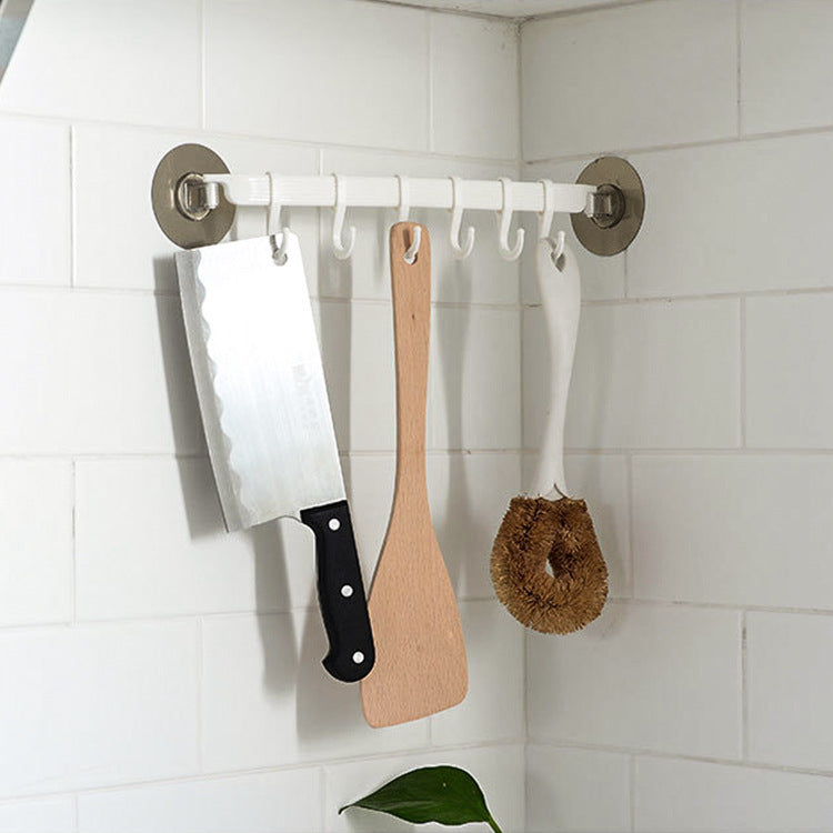 Hooks Strong Adhesive Hook Kitchen Wall Hanging Creative Bathroom Nail-free Seamless Rack Hanger Hook Shelves - JUCE