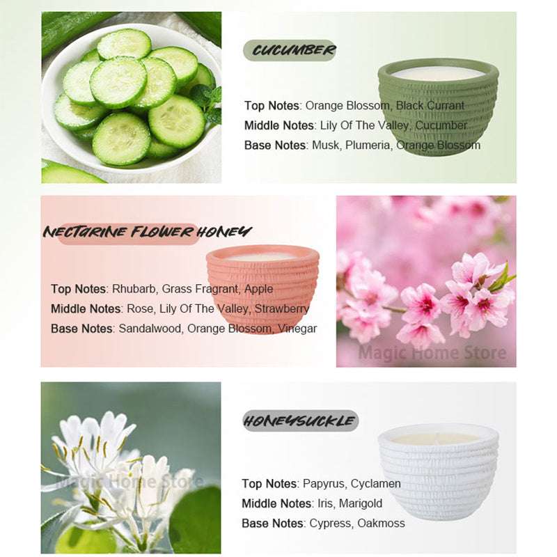 1 00g Smokeless Scented Aromatic Candles Cement Cup Natural Soy Wax Scented Candles With Essential Oils Wedding Decorative Candle - JUCE