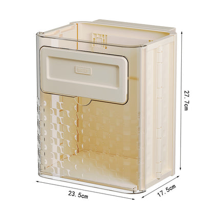 Household Kitchen Folding Trash Can Wall Hanging Punch-free Trash Can - JUCE