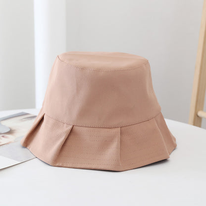 Women Sun Hats Female Summer Solid Bucket Hat Lady Pure Color Panama Cotton Outdoor Fisherman Hat - JUCE