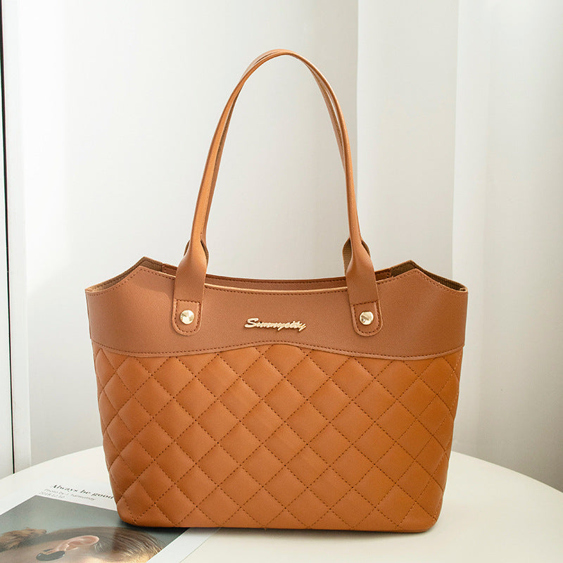 Rhombus Handbag Women Shopping Shoulder Crossbody Bags - JUCE