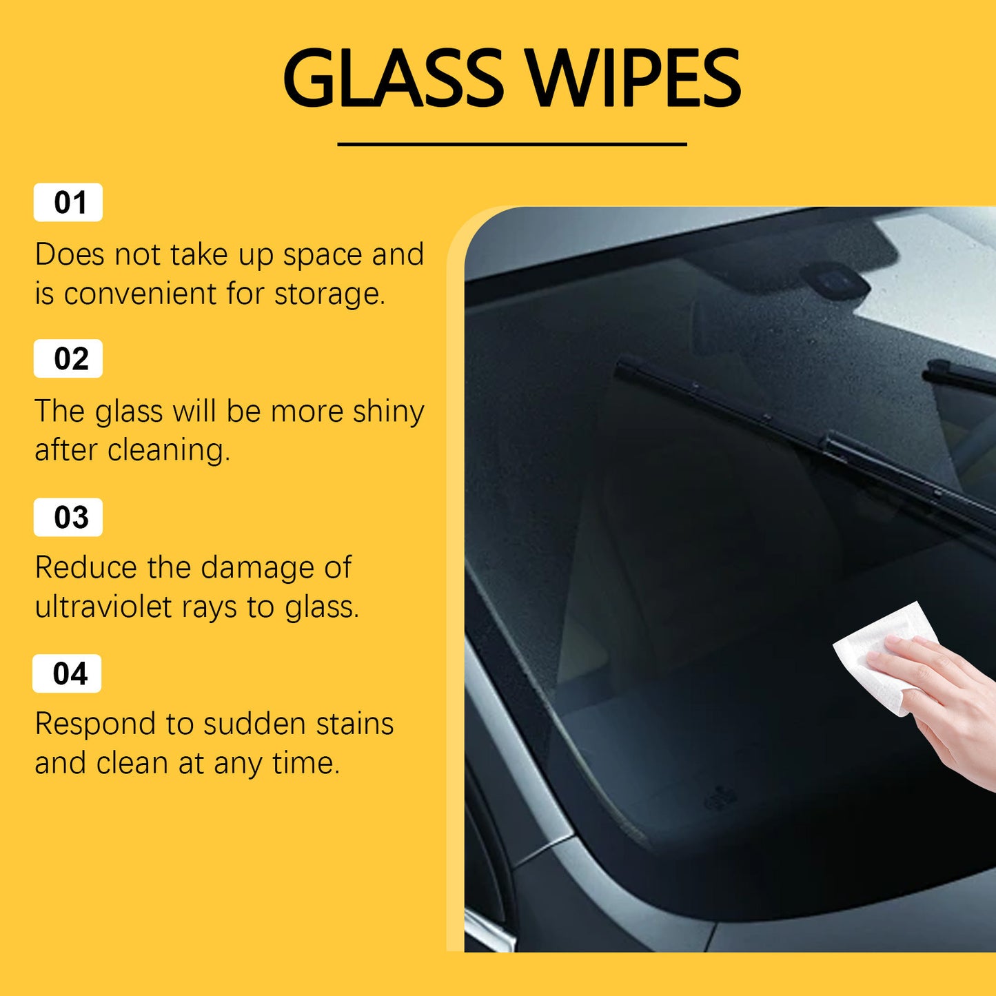 Car Glass Cleaning Wipes Rearview Mirror Anti-fog - JUCE