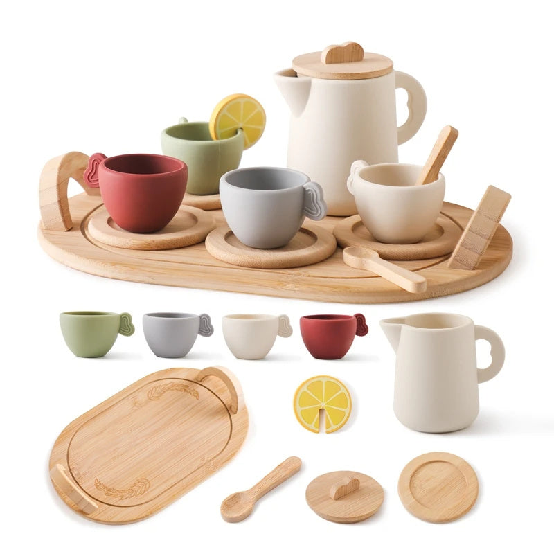 Wooden Simulation Play House Afternoon Tea Toy - JUCE