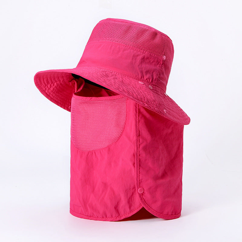 Multipurpose Outdoor Climbing Fishing Tourism Brim Sun Fisherman Hat Summer Men Multifunction Bucket Hat Sun Protection Cap - JUCE