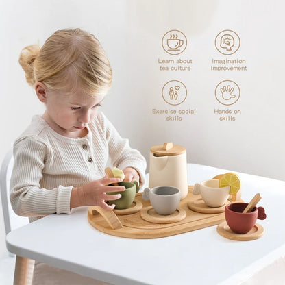 Wooden Simulation Play House Afternoon Tea Toy - JUCE