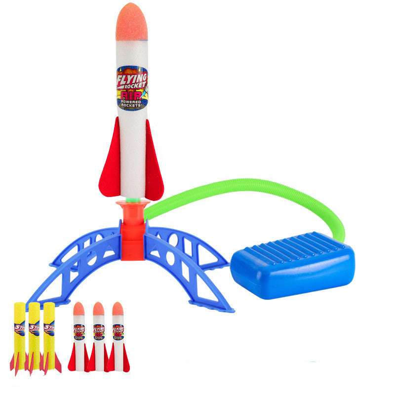 Street Stall Hot Product Outdoor EVA Foam Cotton Foot Rocket Launcher Toy Child Interaction Safety Sports Toys - JUCE