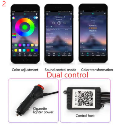 Car Fiber Optic Ambient Light Modified Car Interior Cool Light APP Rhythm Light - JUCE