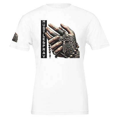 Premium Unisex Crewneck Graphic Tee | HUSTLE & PRAY - JUCE
