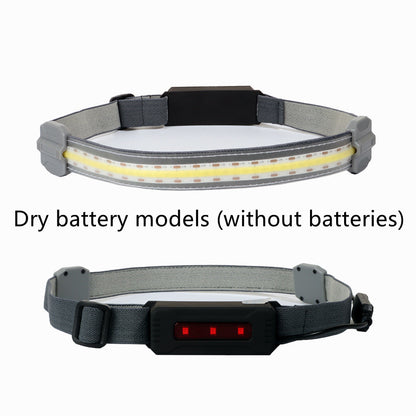 COB Headlight Red Light Warning Portable Headlight USB Rechargeable Headlight Flashlight 3 Lighting Modes Working Light - JUCE