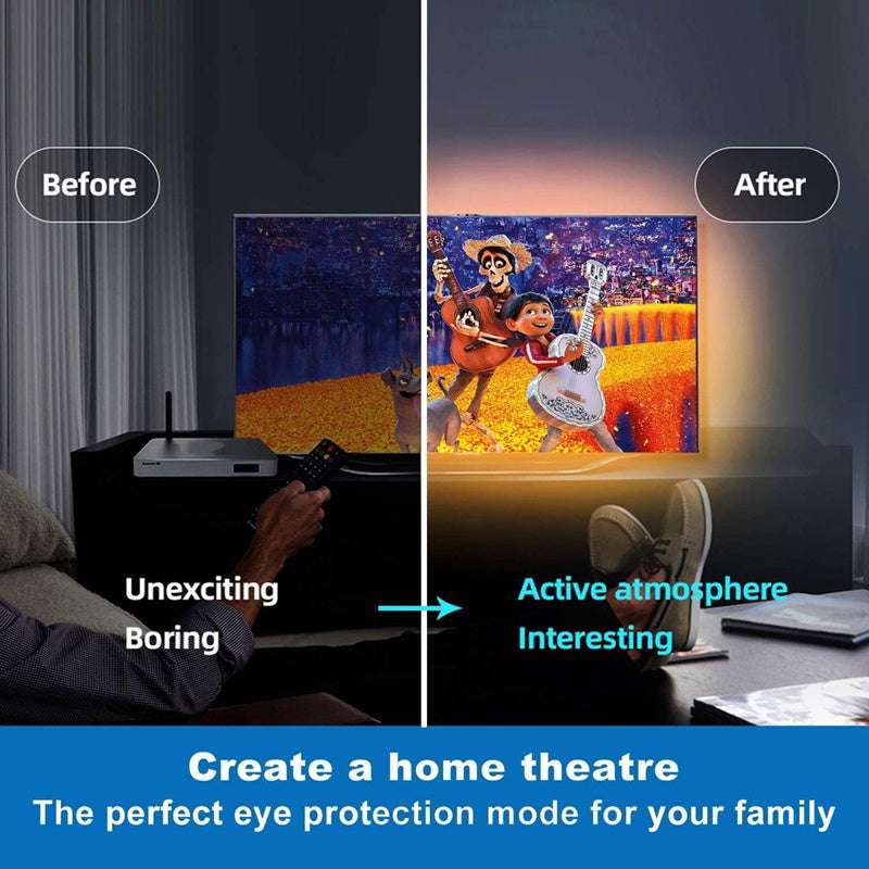 LED Strip Lights Lamp 5050 RGB Flexible Tape Diode 5M Controller Room Decor TV Computer BackLight Decoration Christmas - JUCE