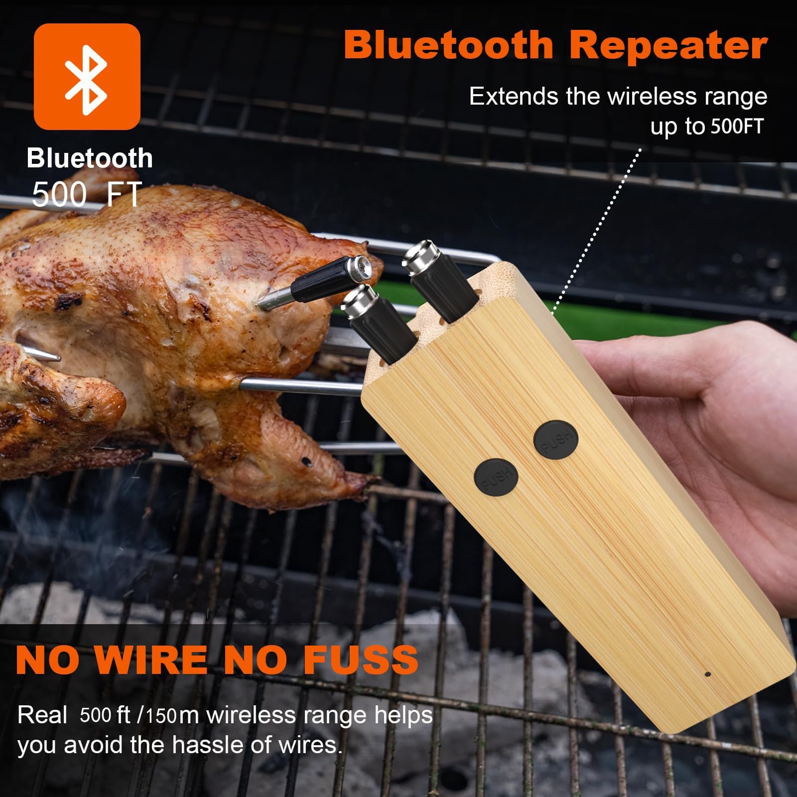 Smart Wireless Bluetooth Barbecue Barbecue Thermometer - JUCE