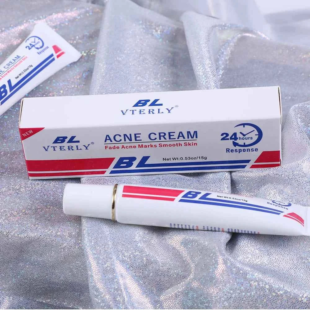 Acne Cream Scar Treatment Fast Acting - 24-Hour Spot Reduction, Anti Acne Formula, Sensitive Skin Safe, Includes Rapid Acne Scar Removal, Moisturiser, Deep Pore Cleansing - 15g - JUCE