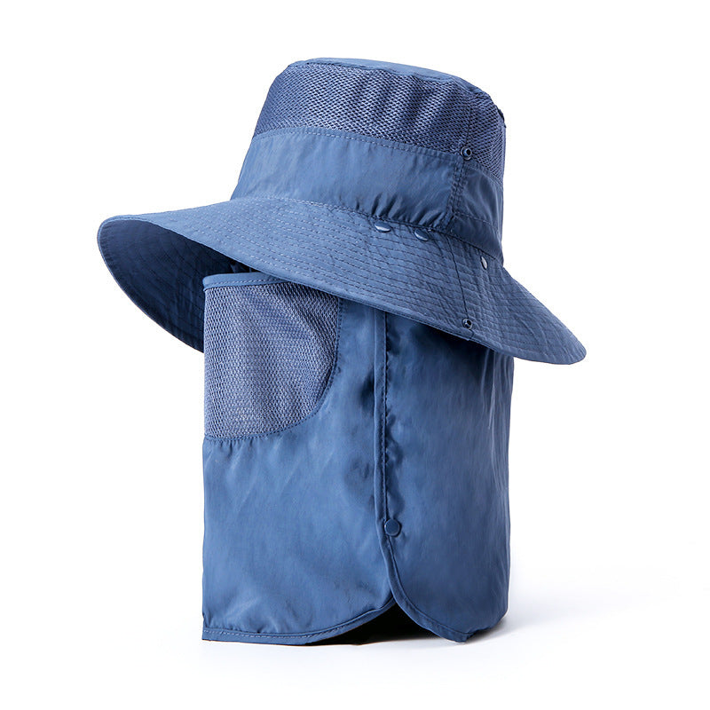 Multipurpose Outdoor Climbing Fishing Tourism Brim Sun Fisherman Hat Summer Men Multifunction Bucket Hat Sun Protection Cap - JUCE
