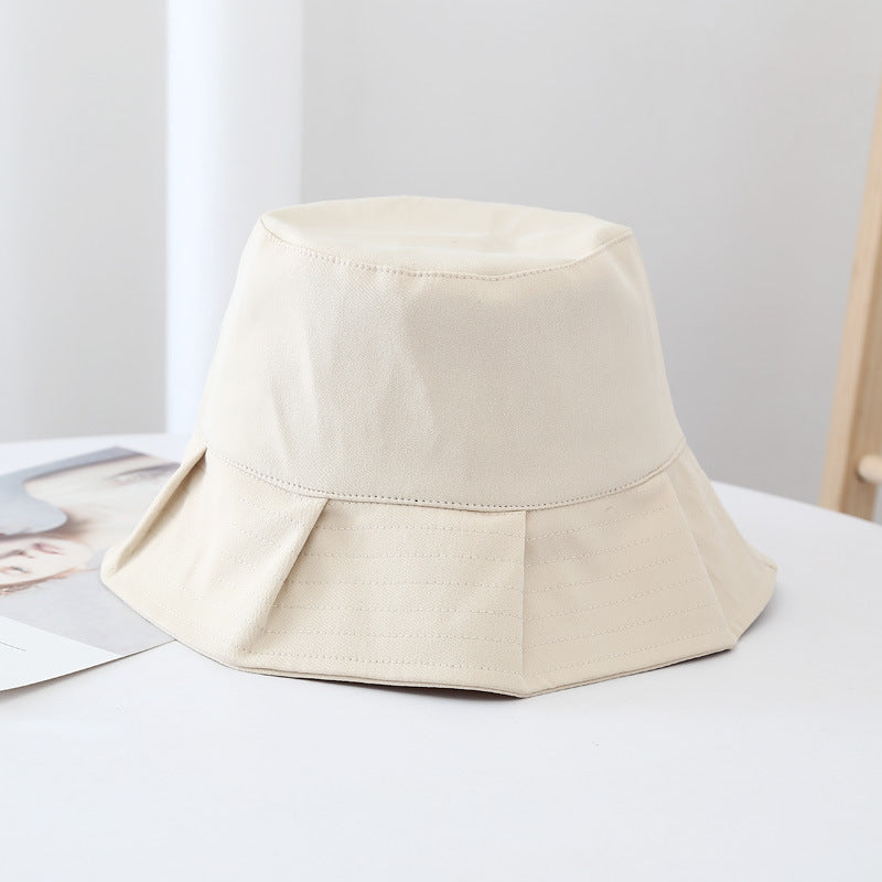 Women Sun Hats Female Summer Solid Bucket Hat Lady Pure Color Panama Cotton Outdoor Fisherman Hat - JUCE