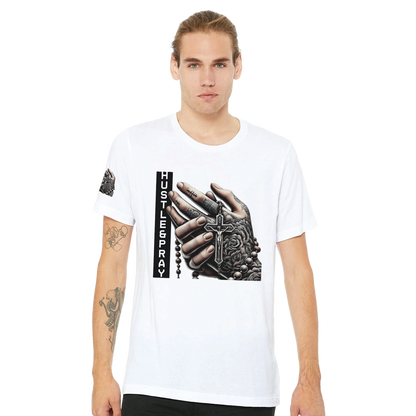 Premium Unisex Crewneck Graphic Tee | HUSTLE & PRAY - JUCE