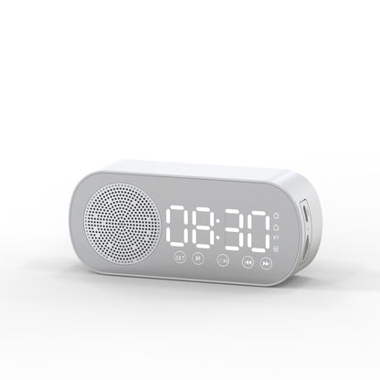 BT Music Alarm Clocks Mirror FM Radio LED Digital Clock 2 Alarm Snooze 24H Electronic Watch Dimming Table Phone Stand USB Clocks - JUCE