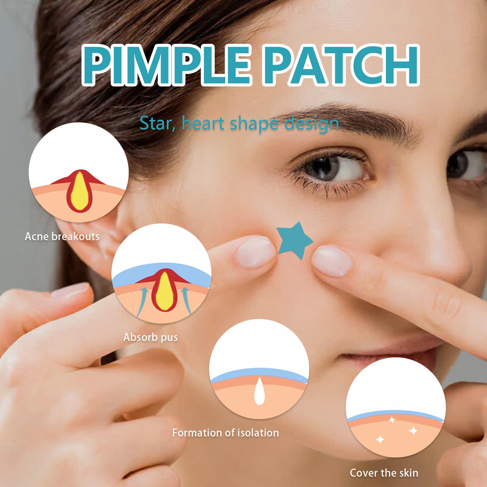 Hydrocolloid Acne Patch Cleaning Invisible And Breathable - JUCE