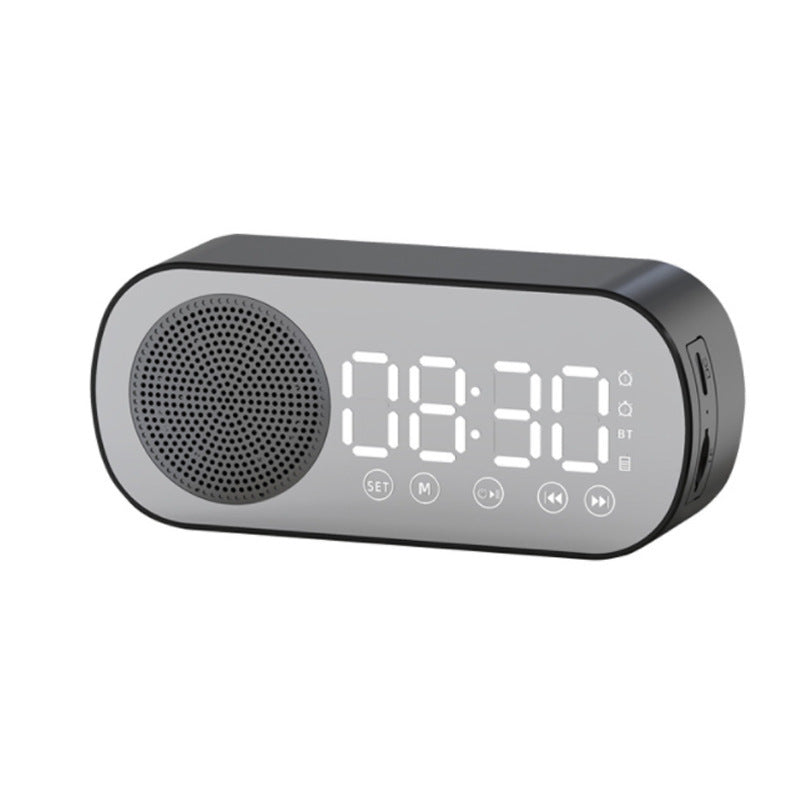 BT Music Alarm Clocks Mirror FM Radio LED Digital Clock 2 Alarm Snooze 24H Electronic Watch Dimming Table Phone Stand USB Clocks - JUCE