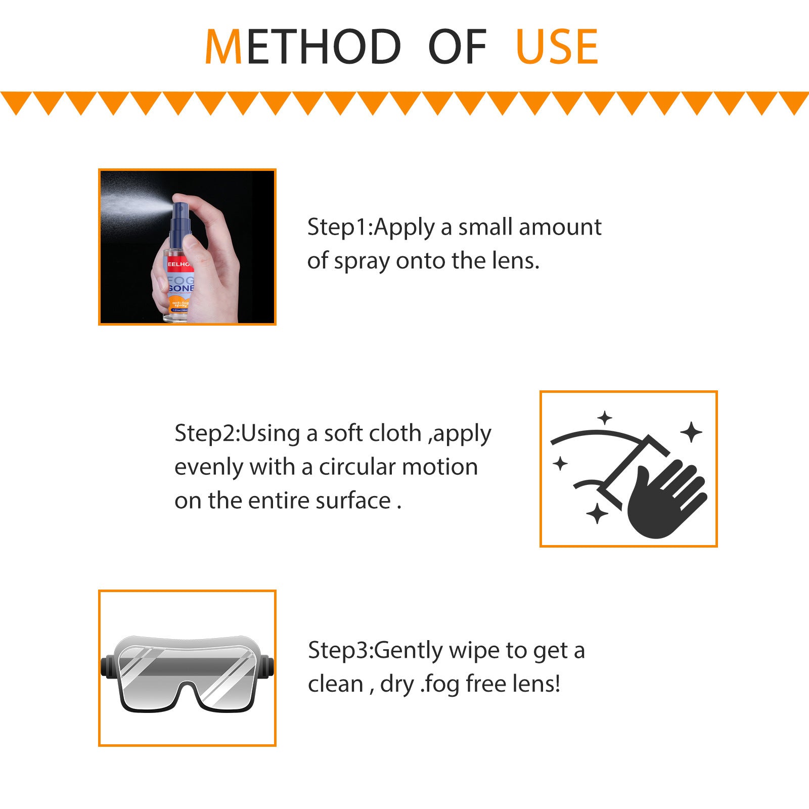 Automobile Lens Glasses Anti-fog Spray - JUCE