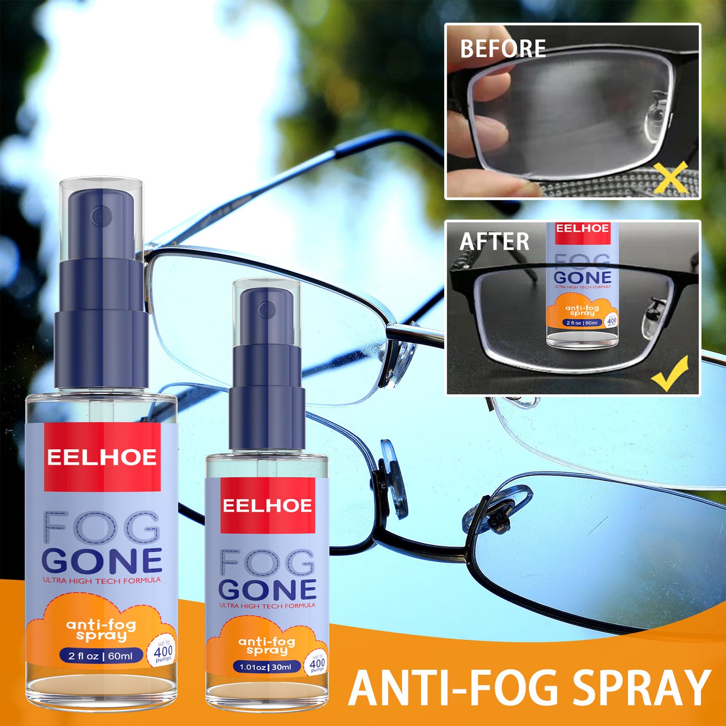 Automobile Lens Glasses Anti-fog Spray - JUCE