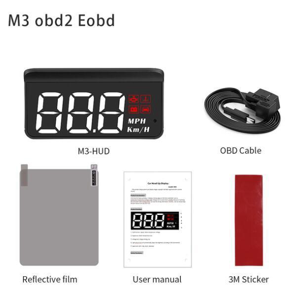 M3 Car OBD2 GPS Head-Up Display Car HUD Projector Display - JUCE