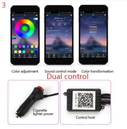Car Fiber Optic Ambient Light Modified Car Interior Cool Light APP Rhythm Light - JUCE