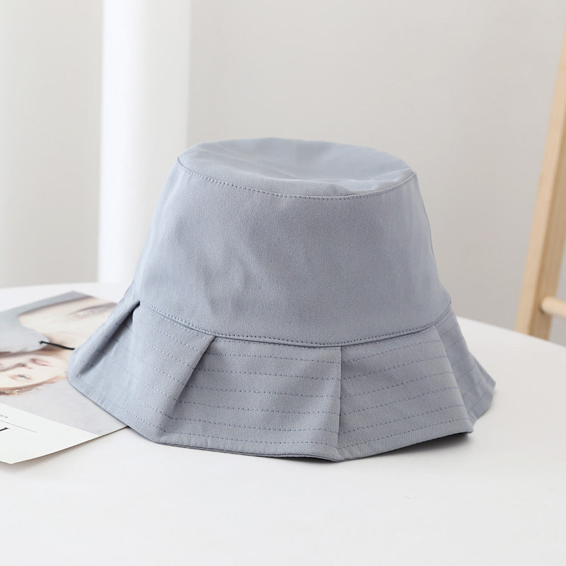 Women Sun Hats Female Summer Solid Bucket Hat Lady Pure Color Panama Cotton Outdoor Fisherman Hat - JUCE