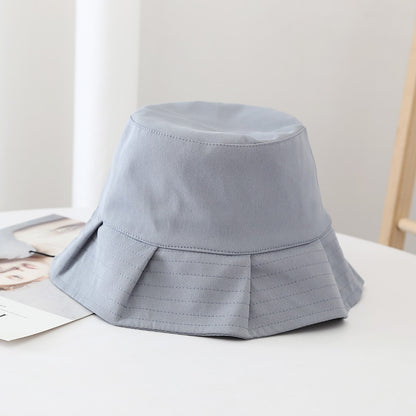 Women Sun Hats Female Summer Solid Bucket Hat Lady Pure Color Panama Cotton Outdoor Fisherman Hat - JUCE