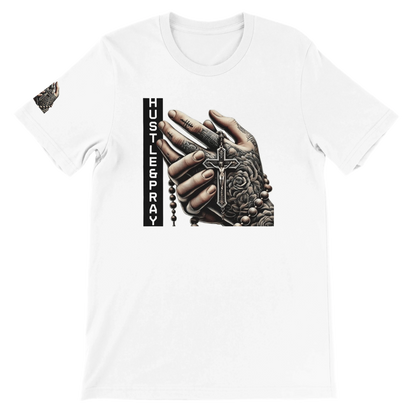 Premium Unisex Crewneck Graphic Tee | HUSTLE & PRAY - JUCE