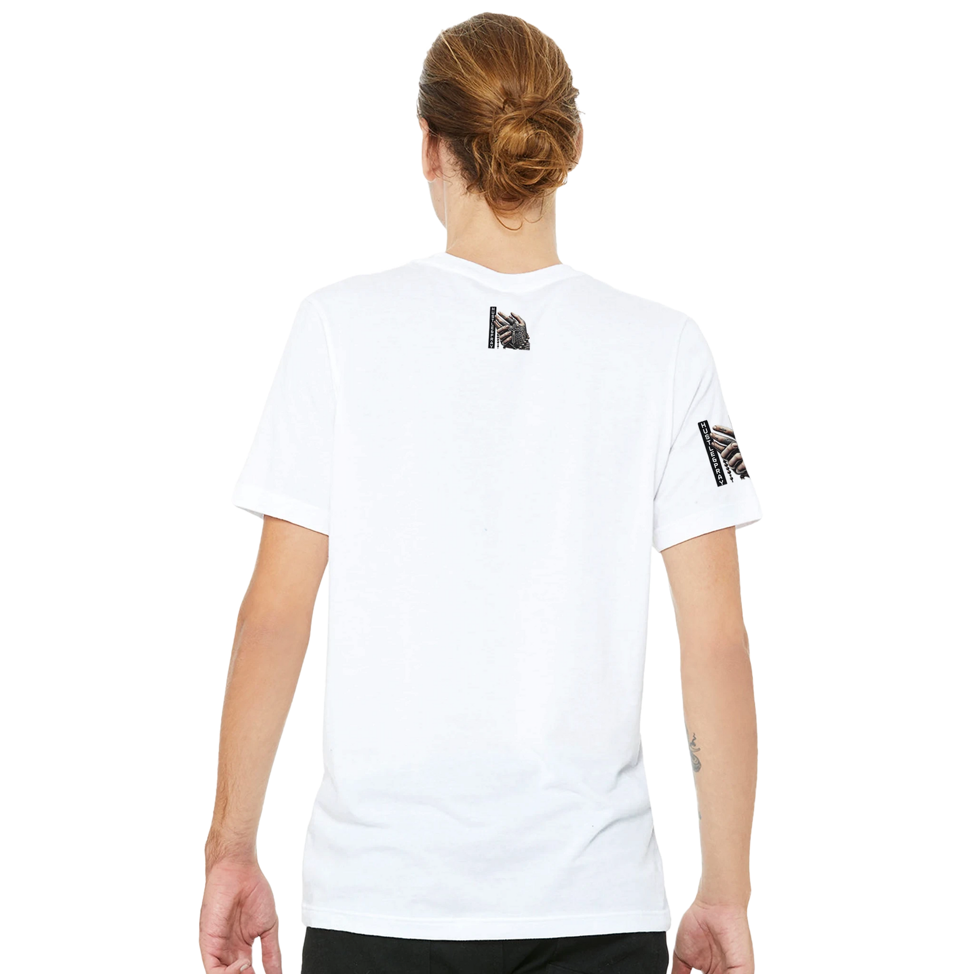 Premium Unisex Crewneck Graphic Tee | HUSTLE & PRAY - JUCE