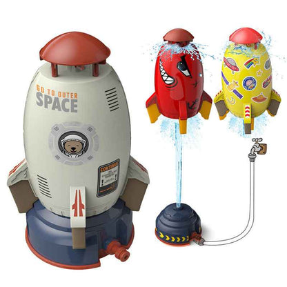 Rocket Launcher Toys Outdoor Rocket Water Pressure Lift Sprinkler Toy Fun Interaction In Garden Lawn Water Spray Toys For Kids Summer Gadgets - JUCE