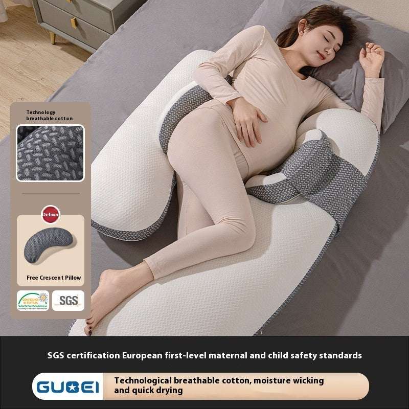 Pregnant Women's Pillow Waist Support Side Sleeping Belly Support U-shaped Pillow - JUCE