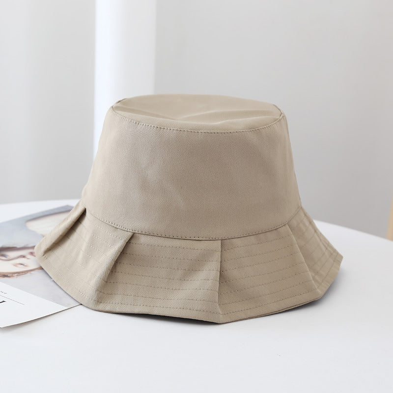 Women Sun Hats Female Summer Solid Bucket Hat Lady Pure Color Panama Cotton Outdoor Fisherman Hat - JUCE