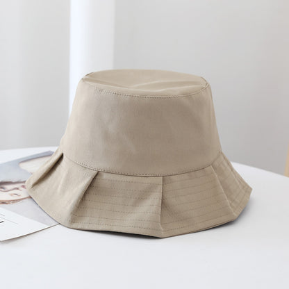 Women Sun Hats Female Summer Solid Bucket Hat Lady Pure Color Panama Cotton Outdoor Fisherman Hat - JUCE
